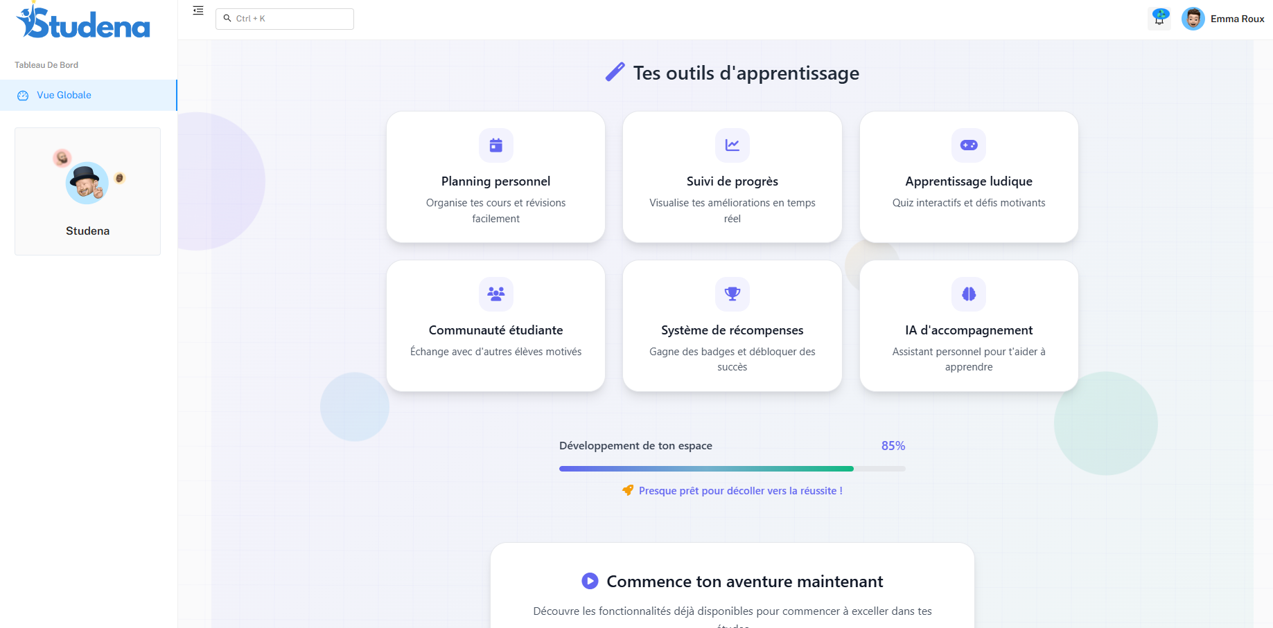Élèves suivant des cours particuliers en ligne avec Studena